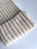HELLI – czapka zimowa merino beanie 100% Baby Merino 02 Ecru