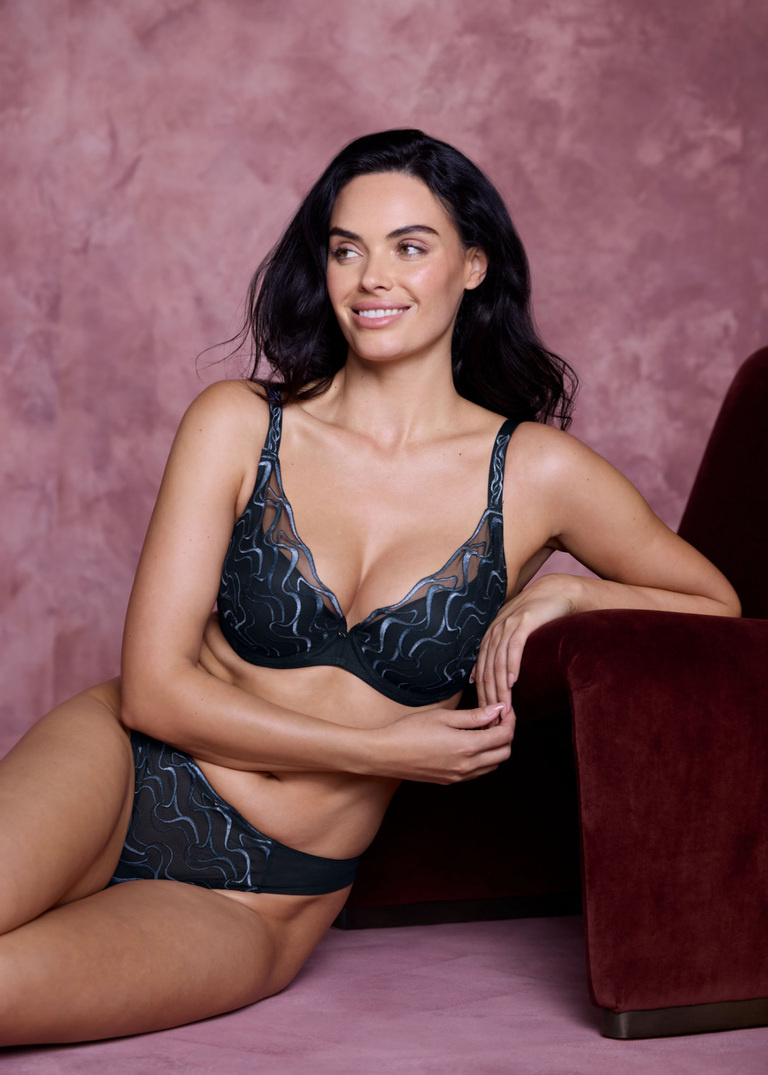 Figi tanga Wacoal MAYUMI WE601870MIH Tanga Midnight