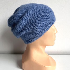 CHMURKA Beanie-Mütze aus Alpaka 16 Blau