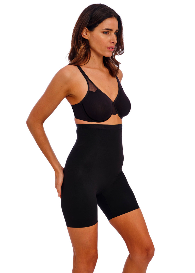 Spodenki modelujące wysokie Wacoal SHAPE REVELATION WA808387BLK Hourglass Hi Waist Thigh Shaper Black