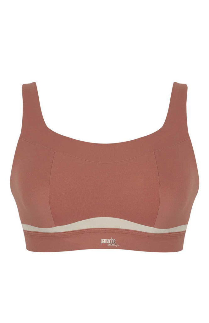 Bezfiszbinowy biustonosz sportowy Panache Sport FREEDOM 7344 Non Wired Sports Bra Sienna Rose