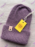 AUREA – ręcznie robiona czapka beanie baby merino + moher i jedwab damska dziecięca 40/05 Ametyst