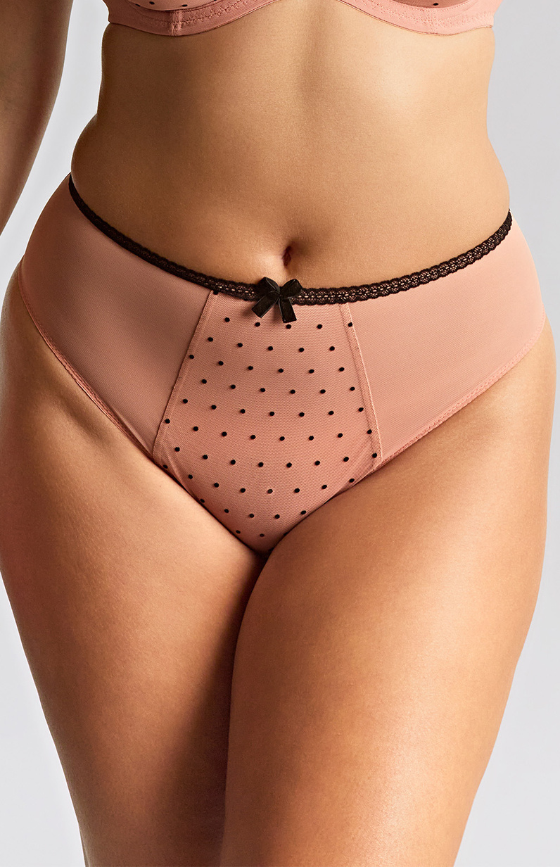 Brazyliany z wysokim stanem Panache SABRINA 10634 High Waist Brazilian Red Rose