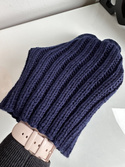HELLI – czapka beanie z wełny baby merino 13 granatowy, jesienno-zimowa, unisex