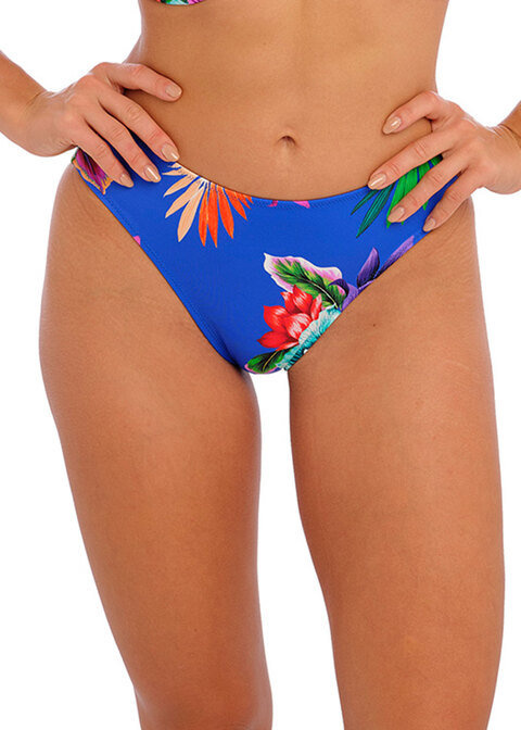 KOMPLET - Strój kąpielowy z koszulką Fantasie Swim HALKIDIKI FS501954ULE Uw Twist Front Tankini Ultramarine (34E) + majtki L