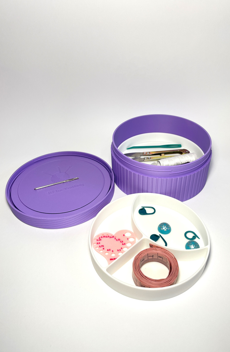 Okrągłe pudełko organizer na drobiazgi Lawenda Duży