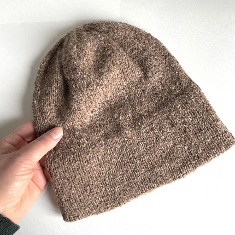 Ręcznie robiona Czapka hand made Tweed RONIA 05 Grizzly