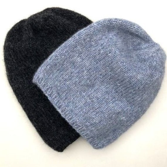 CHMURKA Alpaca Beanie 10 Mgła szary niebieski