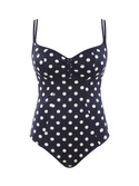 Strój kąpielowy jednoczęściowy Panache ANYA RIVA SPOT SW1450 Balconnet Swimsuit Navy/Vanilla