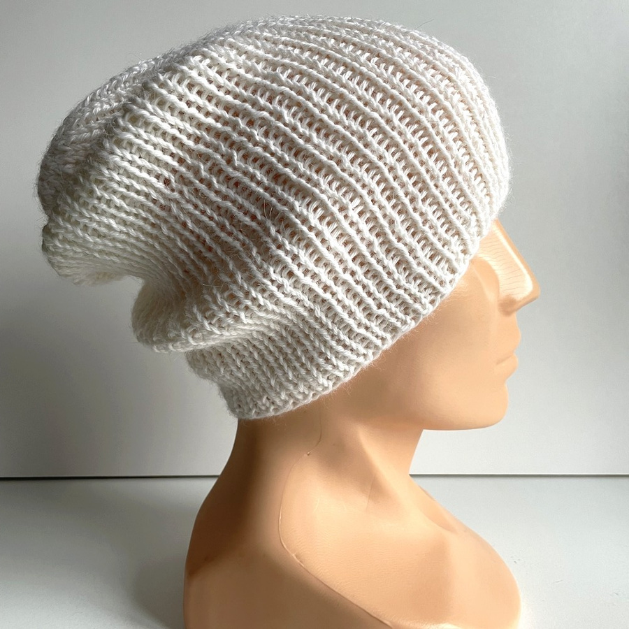 KIARA Damenmütze aus Alpaka 100% Alpaka 101 Weiß Beanie