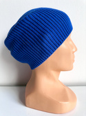 VARELLA – czapka beanie z wełny baby merino 33 jaskrawoniebieska, cienka jesienno‑wiosenna