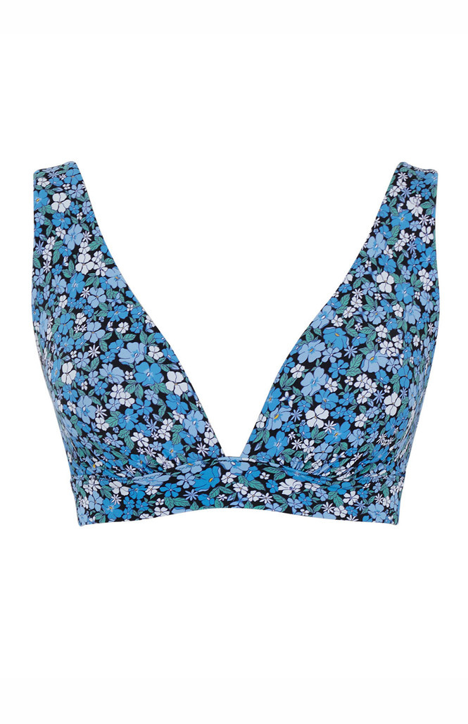 Biustonosz kąpielowy Panache Swim POSY SW1764C Kara Non Wired Plunge Bikini Top Posy Print