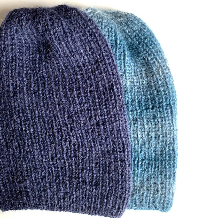 KIARA Beanie-Mütze aus 100% Alpaka 5575 Dunkelblau