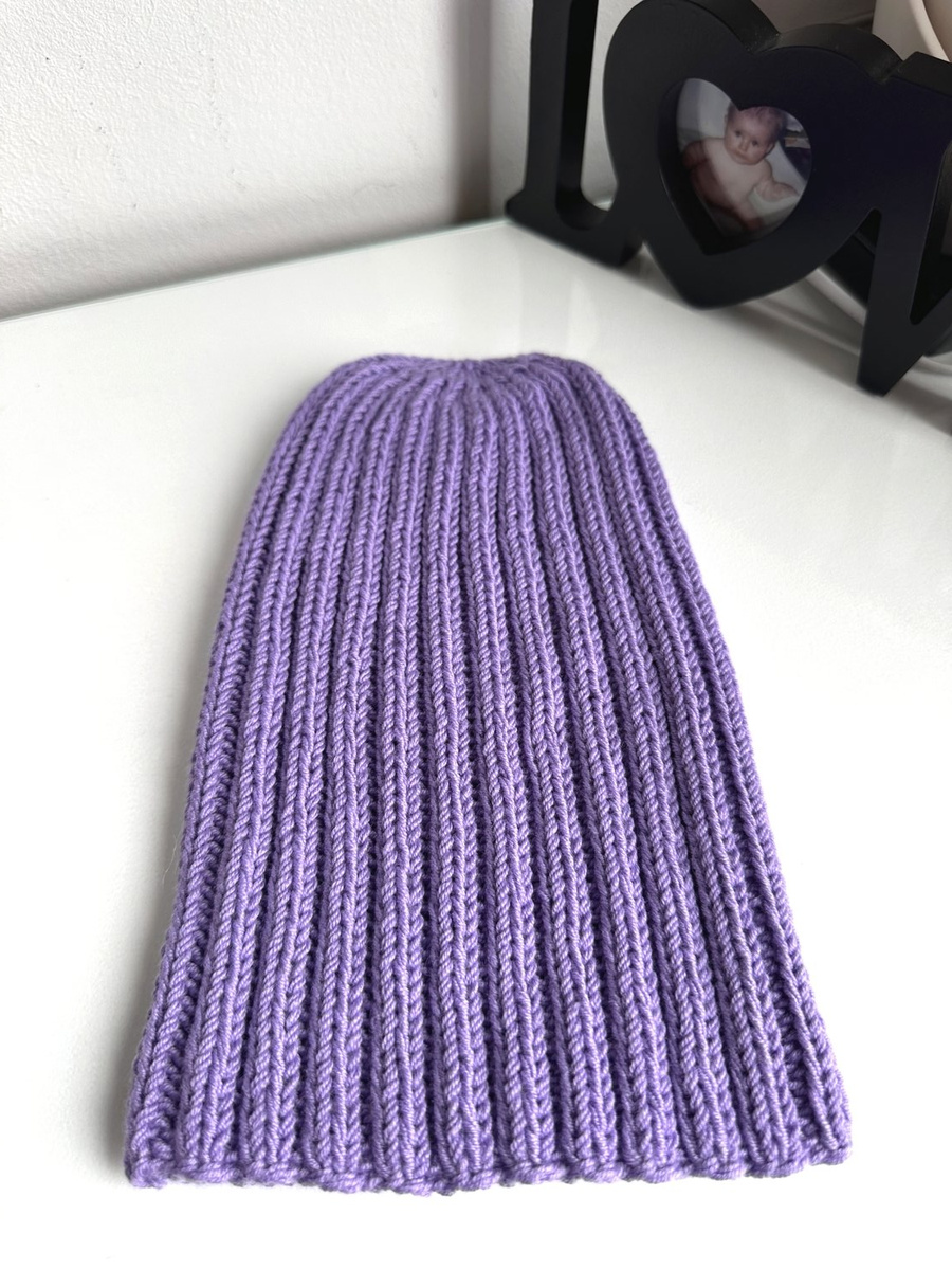 Czapka zimowa damska HELLI 100% Baby Merino 14 Fioletowy