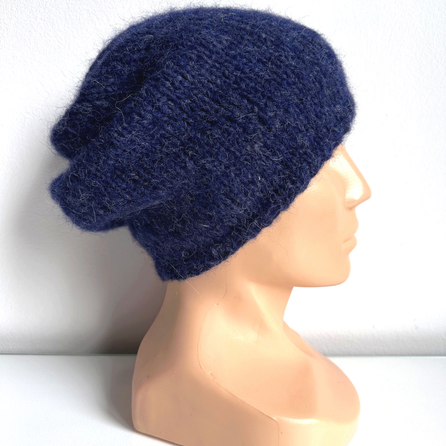 CHMURKA – czapka beanie z alpaki 09 granatowy