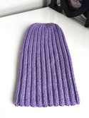HELLI – czapka zimowa damska beanie z wełny baby merino 14 fioletowy