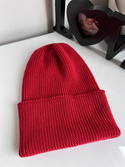 Beanie czapka z wełny merino VARELLA 100% Baby Merino 16 Czerwony