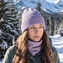 VARELLA Mütze aus Baby-Merinowolle 60 Lawendowy Szron Winter