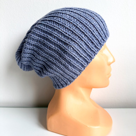 Czapka wełniana NANA 100% Baby Merino 37 Jasna Lawenda