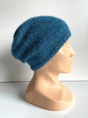 CHMURKA – czapka beanie z alpaki damska 11 zielono niebieski