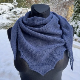 Chusta gładka, symetryczna, 100% Alpaka 4305 Ciemny Indygo