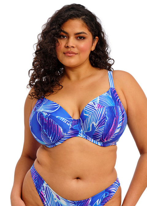 Biustonosz kąpielowy Elomi Swim MALUKU ISLAND ES802902ALT Uw Plunge Bikini Top Atlantic