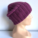 HELLI – czapka merino wywijana zimowa 100% baby merino 34 Wrzos