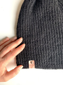 KIARA Handgemachte Beanie-Mütze aus 100% Alpaka 8903 Schwarz