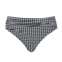 Figi kąpielowe Panache Swim GINGHAM SW1729 Midi Gathered Bikini Bottoms Black Gingham