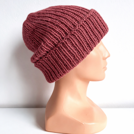 KIARA – czapka z alpaki 100% wywijana 9040 ostrokrzew damska/męska zimowa