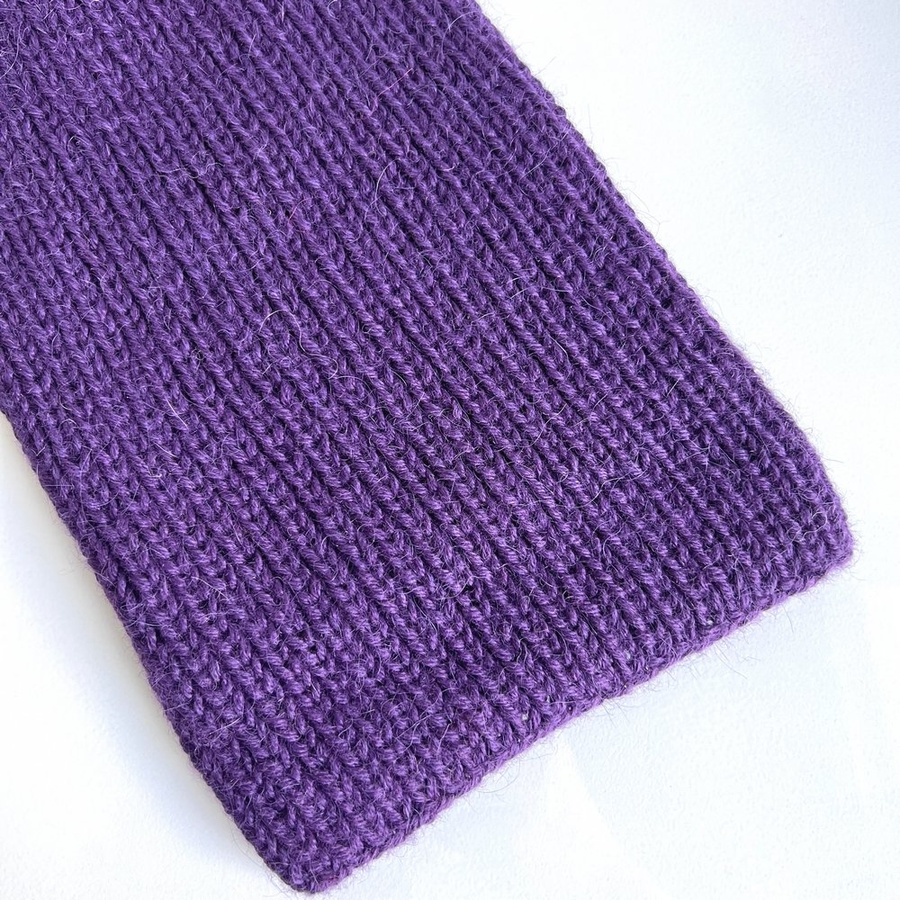 KIARA Beanie-Mütze aus 100% Alpaka 4400 Dunkelviolett