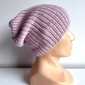 NANA – czapka beanie z wełny baby merino 54 Pudrowy Róż