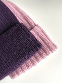 KIARA Turn-Up Beanie 100% Alpaca 4400 Dark Purple