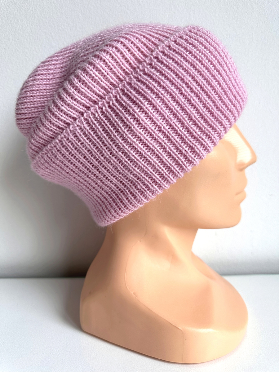 Czapka wywijana HELEN 100% Alpaka 3140 Jasny Róż