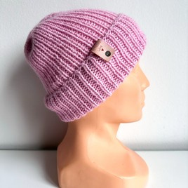 KIARA Turn-Up Beanie 100% Alpaca 3140 Light Pink