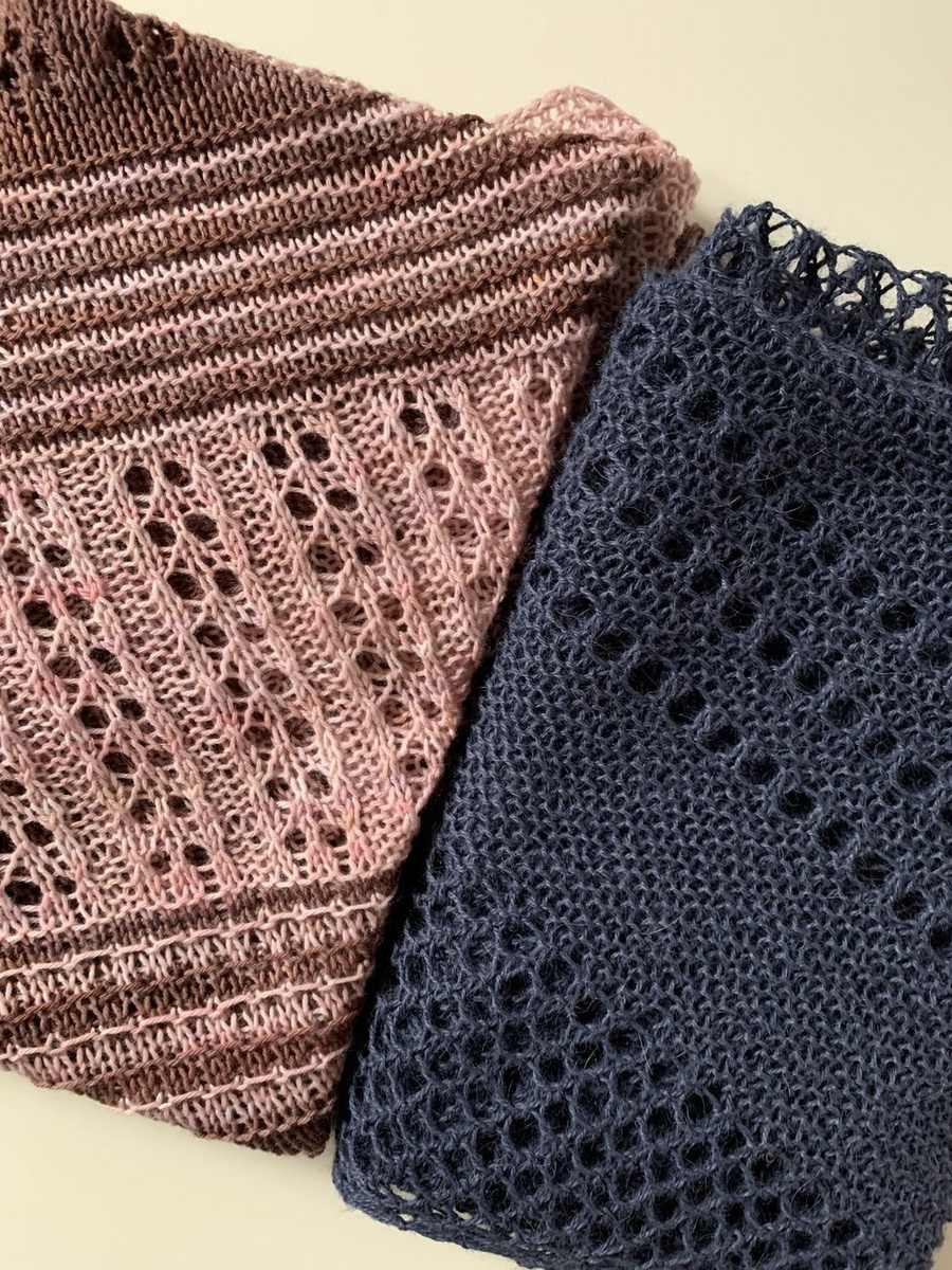Hand-Knitted Shawl in 100% Alpaca Wool – Choose Your Colour