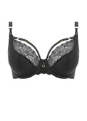 KOMPLET - Biustonosz Freya TEMPTRESS AA400102BLK Uw Plunge Bra Black (30D, 30FF, 32FF, 38FF) + brazyliany