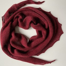 Chusta gładka, symetryczna, 100% Alpaka 3650 Bordowy
