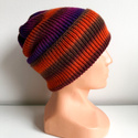 VARELLA – czapka beanie wywijana z wełny 2903 żółta fioletowa brązowa, jesienno-zimowa, damska / męska / dziecięca