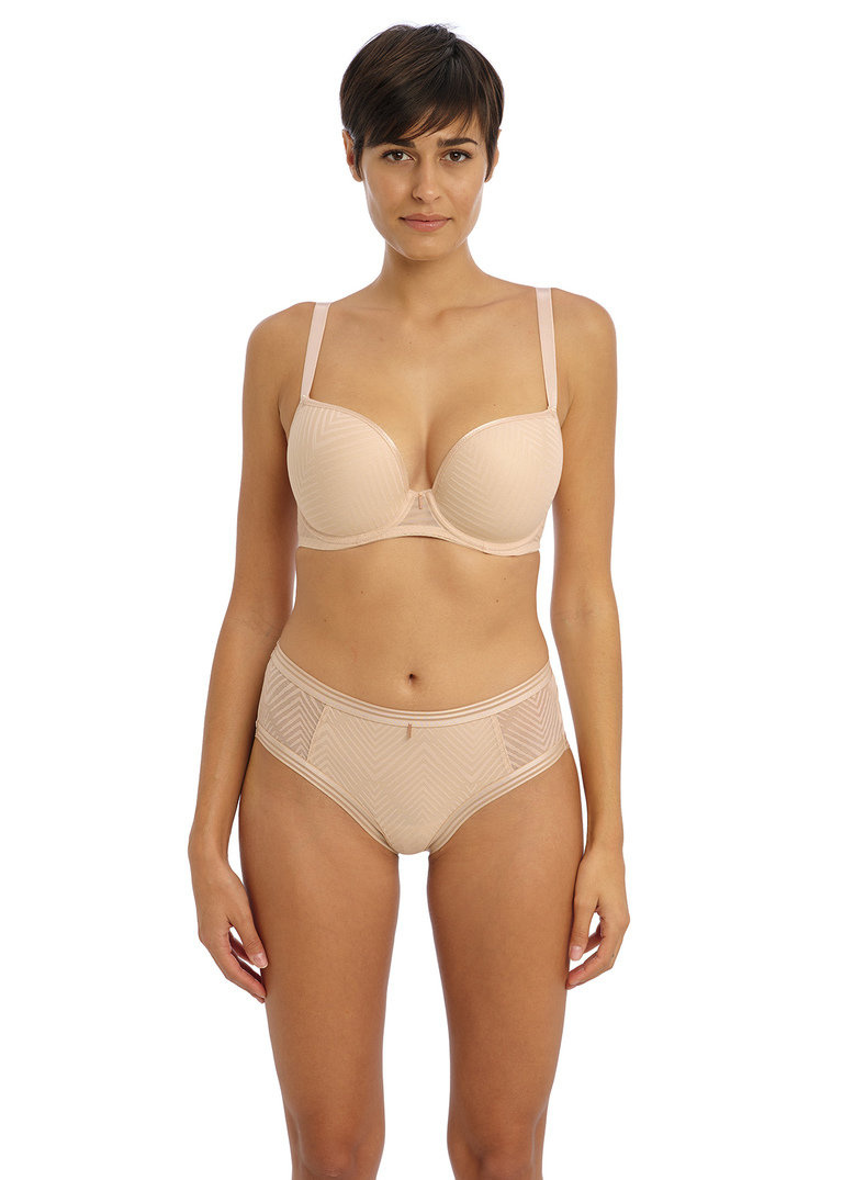 Biustonosz Freya TAILORED AA401131NAE Uw Moulded Plunge T-shirt Bra Natural Beige