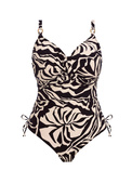 Strój kąpielowy Fantasie Swim ARUBA NIGHTS FS505331LAC Uw Twist Front Swimsuit With Adjustable Leg Black & Cream