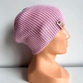 VARELLA – czapka beanie z wełny merino 100% Baby Merino 05 Jasny Róż, cienka przejściowa, damska / męska / dziecięca