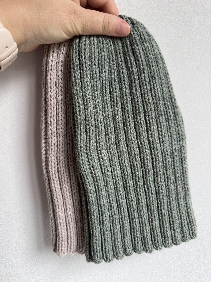 HELLI – czapka zimowa damska beanie z wełny baby merino 50 Zielona Szałwia