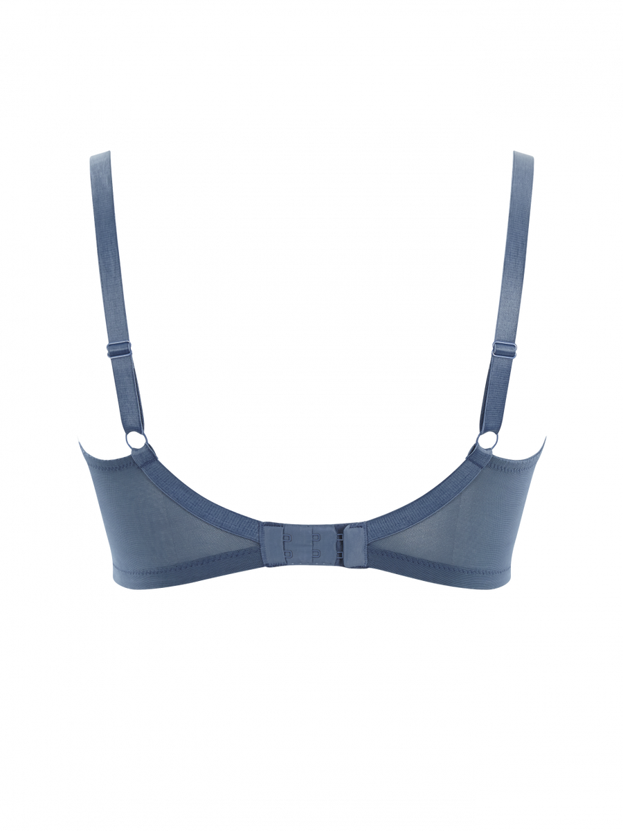 KOMPLET - Biustonosz Panache ANA Vintage Blue 9396 Plunge Bra + 9395 Brief (30FF, 34GG)