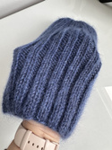MARGARET 2.0 – czapka beanie alpaka + podwójny moher z jedwabiem damska 4305/28 Ciemny Indygo