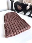 HELLI – czapka zimowa merino wywijana 52 Czekolada, unisex