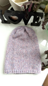 CHMURKA – czapka beanie z alpaki damska 15 Fioletowa Mgiełka