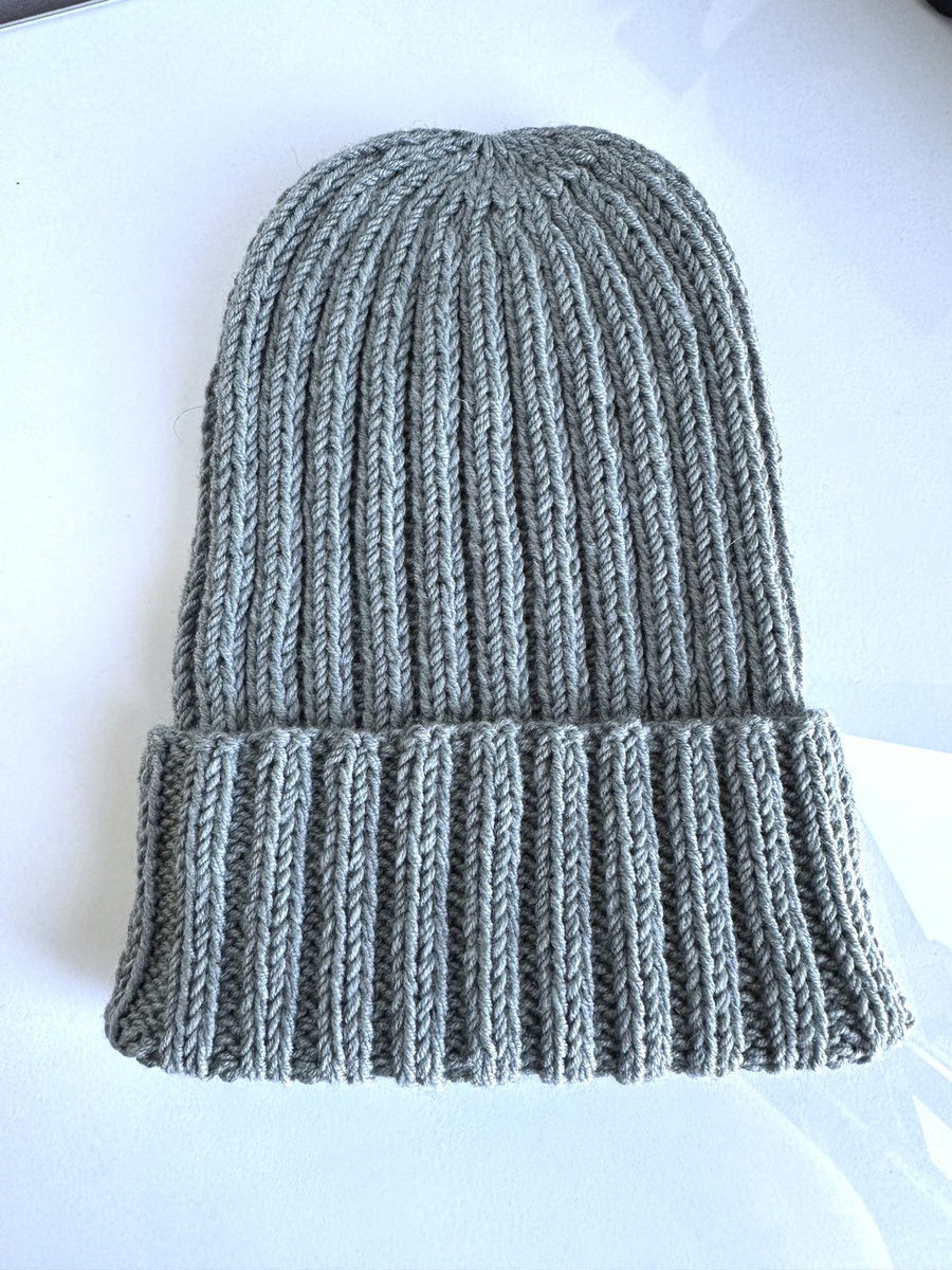 HELLI – czapka merino beanie wywijana 100% baby merino 50 Zielona Szałwia
