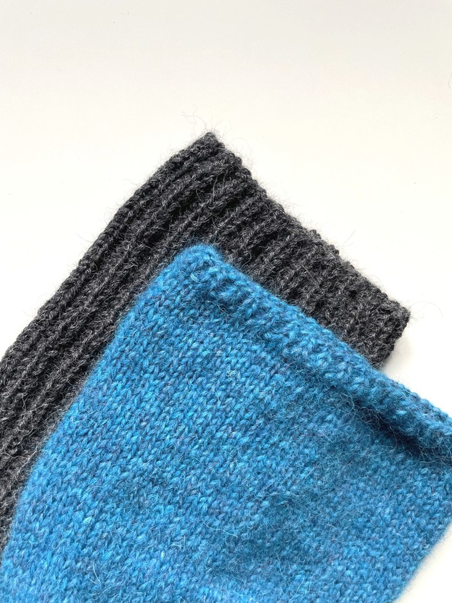 CHMURKA – czapka beanie z alpaki damska 11 zielono niebieski