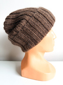 MIRA – ciepła czapka beanie handmade merino + moher i jedwab 50/56 jasny beż
